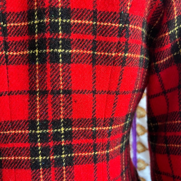 Vintage Wool Tartan Plaid Blazer Jacket Alex de Bolzan - Picture 8 of 9